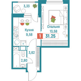 31,6 м², квартира-студия 5 800 000 ₽ - изображение 11