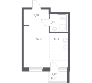 Квартира 29,7 м², студия - изображение 1