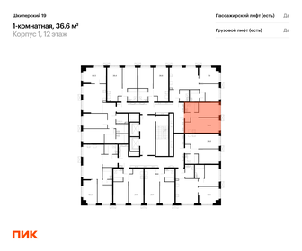 Квартира 36,6 м², 1-комнатная - изображение 2