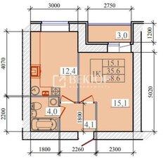 Квартира 38,6 м², 1-комнатная - изображение 5