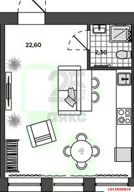 Квартира 24,9 м², студия - изображение 5