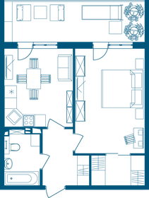 60 м², 1-комнатные апартаменты 22 997 420 ₽ - изображение 20