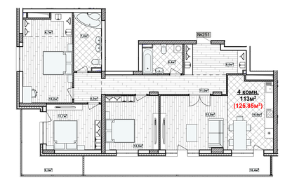 163,5 м², 4-комнатная квартира 61 200 000 ₽ - изображение 68