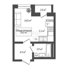 Квартира 28 м², 1-комнатная - изображение 1