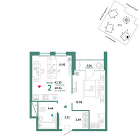 44 м², 2-комнатная квартира 7 599 000 ₽ - изображение 95