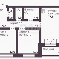 Квартира 61,2 м², 2-комнатная - изображение 2