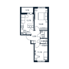 47,5 м², 2-комнатная квартира 7 970 888 ₽ - изображение 54