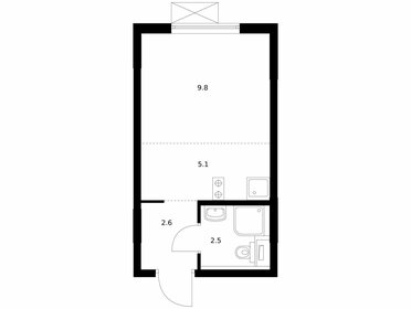 Квартира 20 м², студия - изображение 1