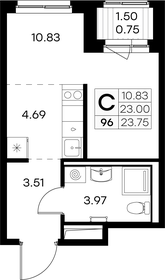 24 м², квартира-студия 4 300 000 ₽ - изображение 15