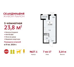 Квартира 23,8 м², студия - изображение 1