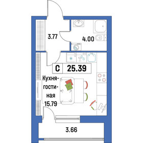 26 м², квартира-студия 4 600 000 ₽ - изображение 148