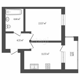 Квартира 48 м², 1-комнатная - изображение 1