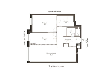 Квартира 84,5 м², 3-комнатные - изображение 2