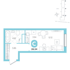 17 м², квартира-студия 1 430 000 ₽ - изображение 43