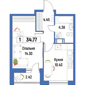 33 м², 1-комнатная квартира 5 550 000 ₽ - изображение 6