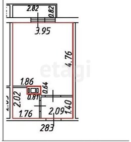 Квартира 24,9 м², 1-комнатная - изображение 2