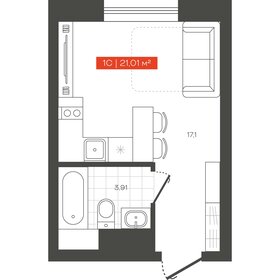 Квартира 21 м², 1-комнатные - изображение 1