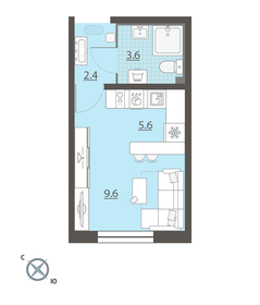 20,9 м², квартира-студия 2 716 665 ₽ - изображение 9