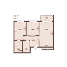 Квартира 65,4 м², 2-комнатная - изображение 2