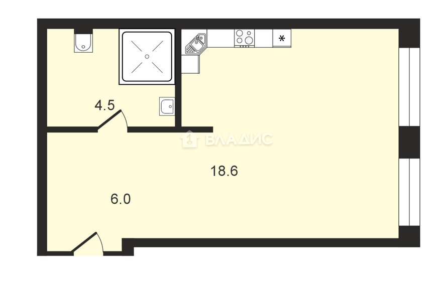 29,1 м², квартира-студия 17 250 000 ₽ - изображение 1