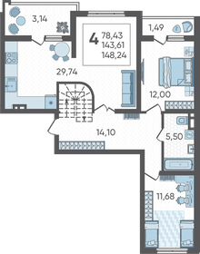 178,7 м², 4-комнатная квартира 21 087 780 ₽ - изображение 13
