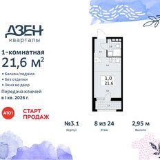 Квартира 21,6 м², студия - изображение 3