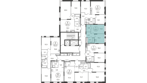 Квартира 35,5 м², 1-комнатная - изображение 2