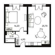 49,2 м², 2-комнатные апартаменты 18 684 600 ₽ - изображение 30