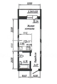 Квартира 23 м², 1-комнатная - изображение 1