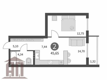 48 м², 2-комнатная квартира 4 617 529 ₽ - изображение 21
