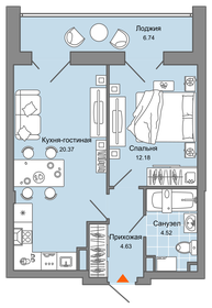 Квартира 45 м², 2-комнатная - изображение 1