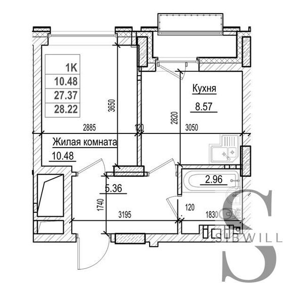 27,3 м², 1-комнатная квартира 5 330 000 ₽ - изображение 51