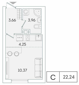 27,2 м², квартира-студия 3 650 160 ₽ - изображение 62