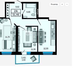 Квартира 50 м², 2-комнатная - изображение 1