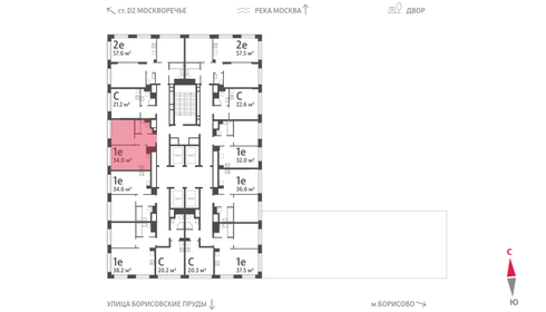 34 м², 1-комнатная квартира 12 196 174 ₽ - изображение 17