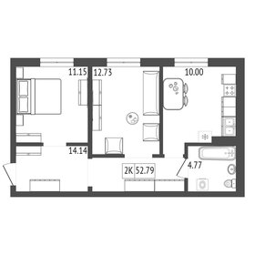 52,6 м², квартира-студия 5 300 000 ₽ - изображение 17