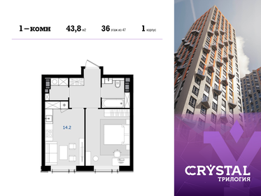 42,4 м², 1-комнатные апартаменты 25 000 000 ₽ - изображение 77