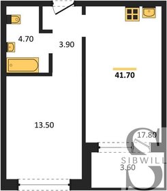 41,7 м², 1-комнатная квартира 6 160 000 ₽ - изображение 68