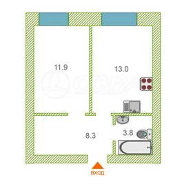 Квартира 37,4 м², 1-комнатная - изображение 1