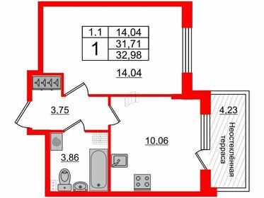 30,6 м², 1-комнатная квартира 6 450 246 ₽ - изображение 38