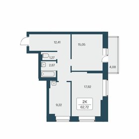 Квартира 62,7 м², 2-комнатная - изображение 1