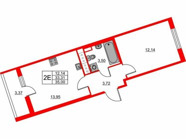 40,2 м², 1-комнатная квартира 6 250 000 ₽ - изображение 165