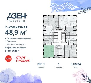 Квартира 48,9 м², 2-комнатная - изображение 2