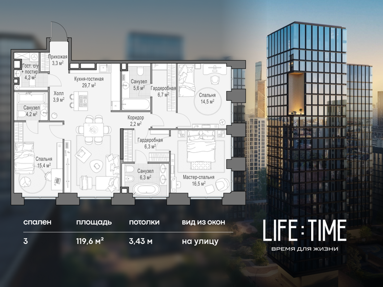 148,3 м², 3-комнатная квартира 105 000 000 ₽ - изображение 143