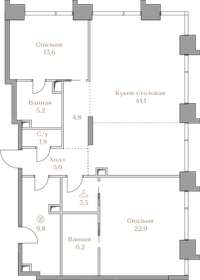 113,4 м², 3-комнатная квартира 176 260 000 ₽ - изображение 22