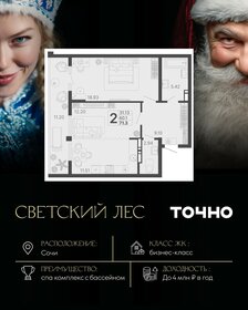 Квартира 65,7 м², 2-комнатная - изображение 1