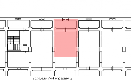 74,4 м², торговое помещение - изображение 4