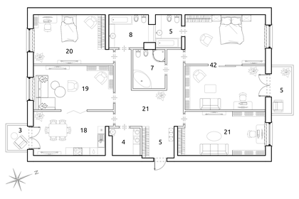 Квартира 174 м², 4-комнатная - изображение 1