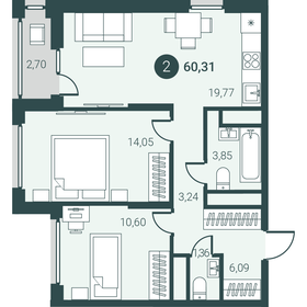 63 м², 2-комнатная квартира 10 000 000 ₽ - изображение 28