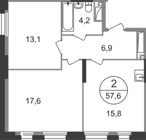 58,3 м², 2-комнатная квартира 12 123 714 ₽ - изображение 34